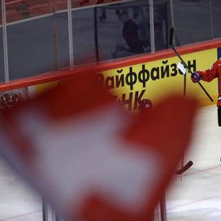 La Suisse a arraché sa victoire dans la douleur aux Mondiaux de hockey en Suède. [Salvatore Di Nolfi - Keystone]