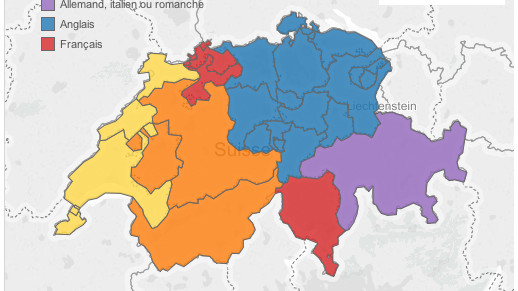 La carte des langues à l'école primaire.