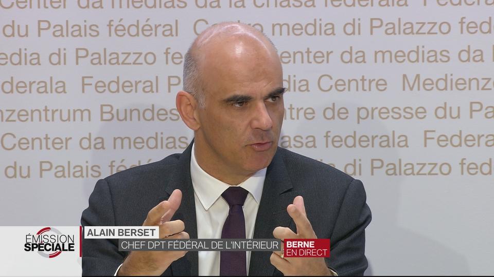 Alain Berset lors de la conférence de presse du mercredi 2 septembre 2020.