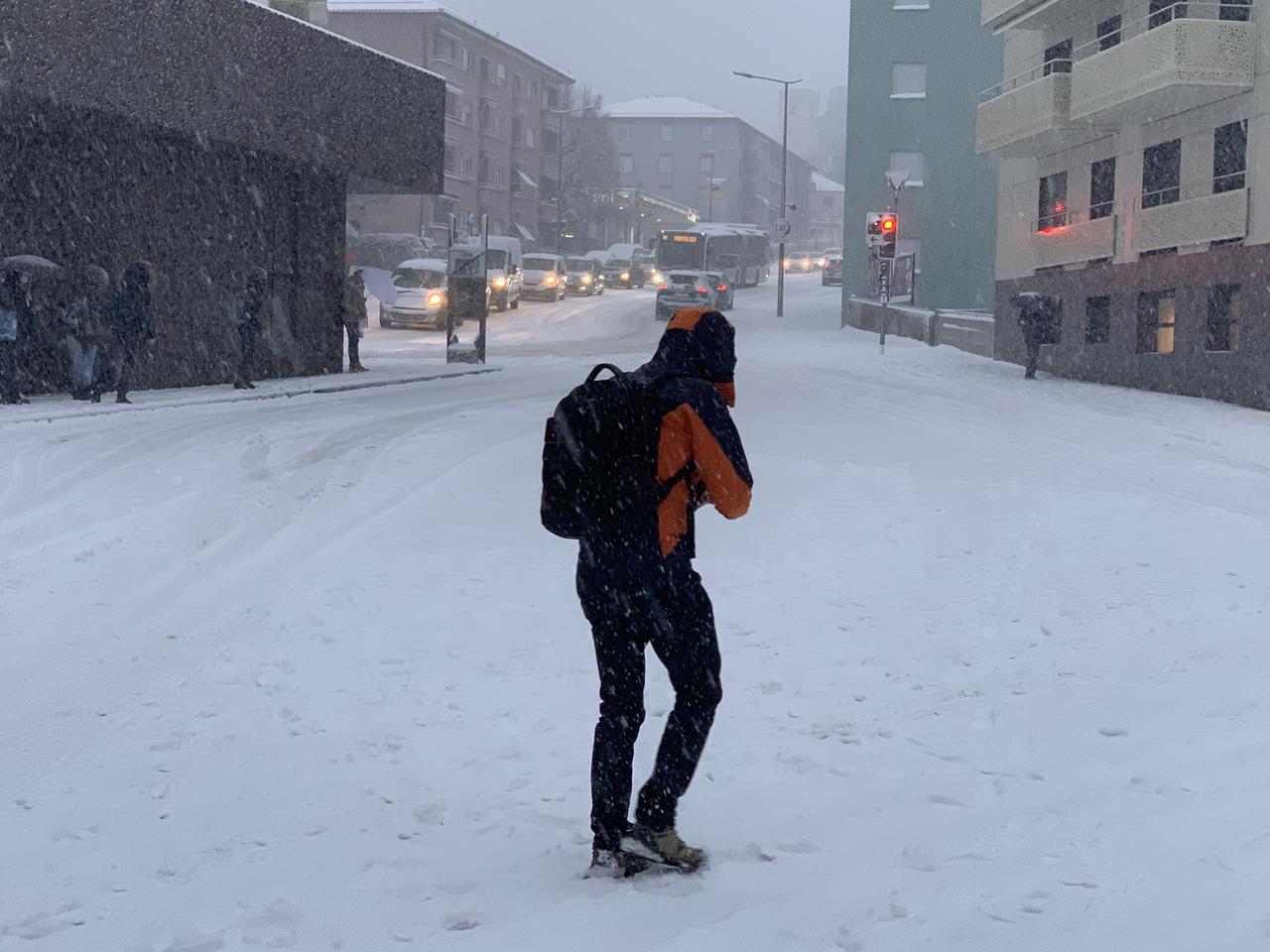 Sur les hauts de Lausanne, à la Sallaz, le vendredi 10 décembre. [RTS - Nicolas Roulin]