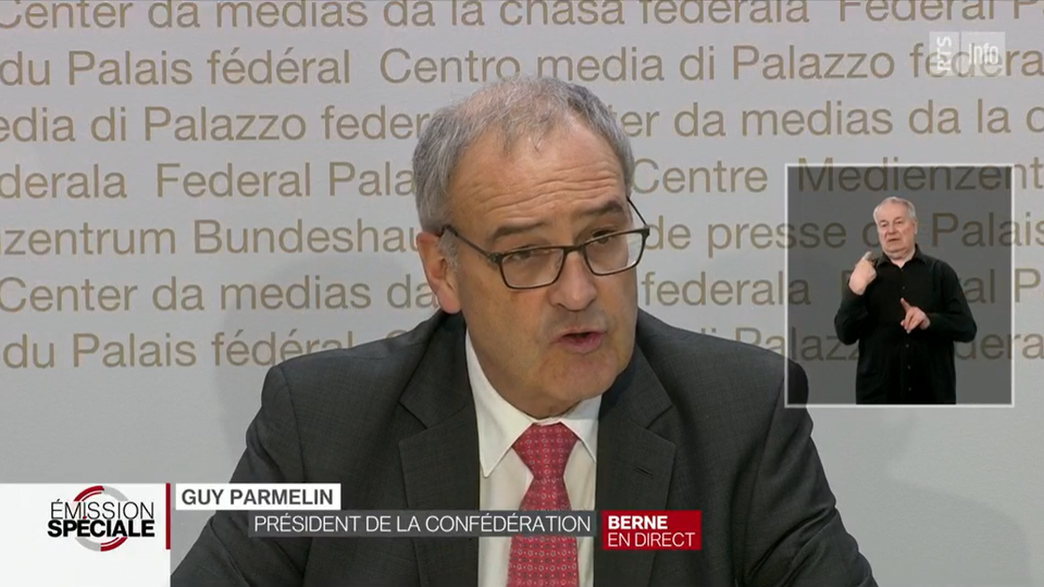 Guy Parmelin, lors de la conférence de presse du Conseil fédéral du 30 novembre 2021.