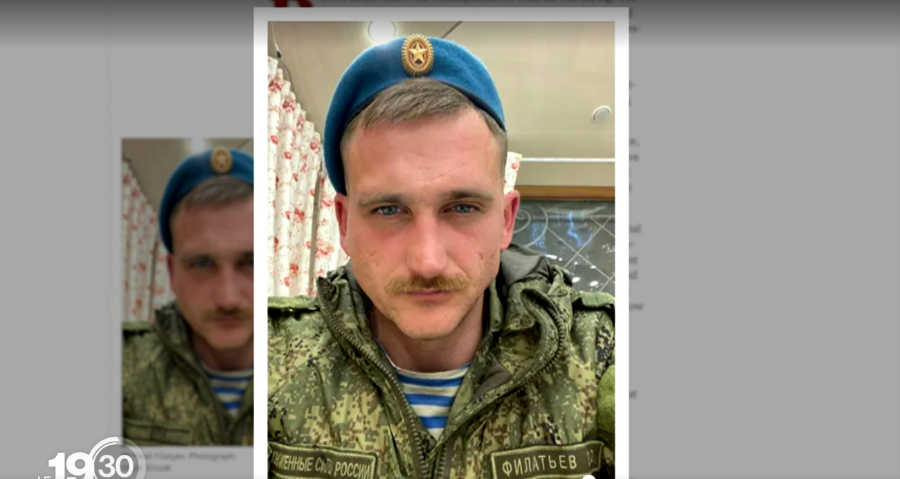 Pavel Filatiev, un parachutiste russe qui a choisi de déserter et de témoigner. [RTS (capture d'écran)]