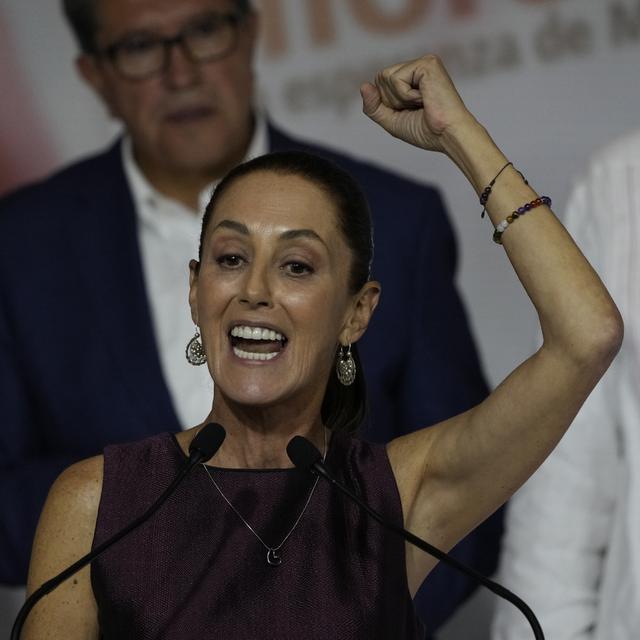 L'ex-maire de Mexico Claudia Sheinbaum sera la candidate du parti au pouvoir à l'élection présidentielle prévue en juin 2024. [Keystone - Fernando Llano]