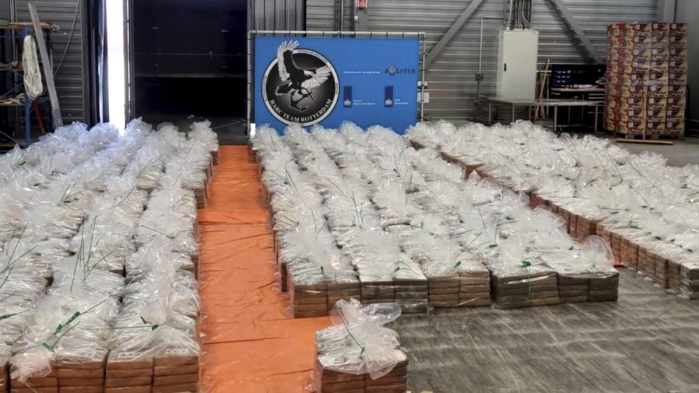 Plus de huit tonnes de cocaïne saisies aux Pays-Bas, un record. [Keystone - Netherlands Public Prosecution Service]