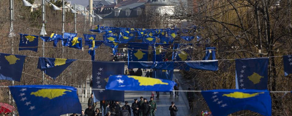 Le Kosovo célèbre les 15 ans de sa proclamation d’indépendance. [Keystone - Visar Kryeziu]