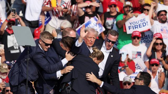 Donald Trump avait été visé par des tirs en plein meeting en Pennsylvanie, le 13 juillet 2024. [REUTERS - Brendan McDermid]