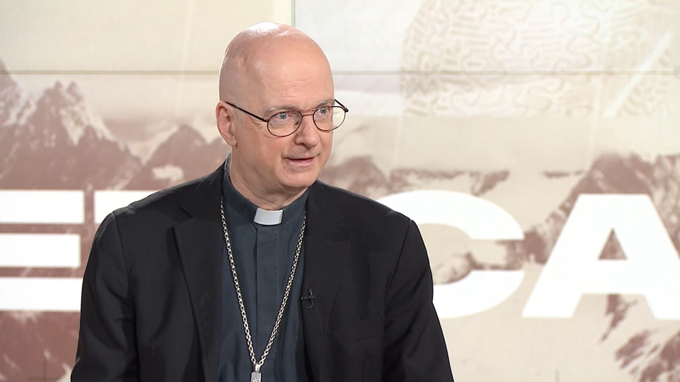 Mgr Charles Morerod interviewé dans l'émission #Helvetica [#Helvetica (RTS, capture d'écran)]