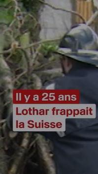 Il y a 25 ans, la tempête Lothar frappait la Suisse. [RTS]