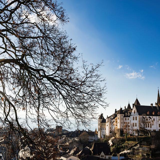 Le Château de Neuchâtel, siège du Conseil d'Etat. [KEYSTONE - Jean-Christophe Bott]