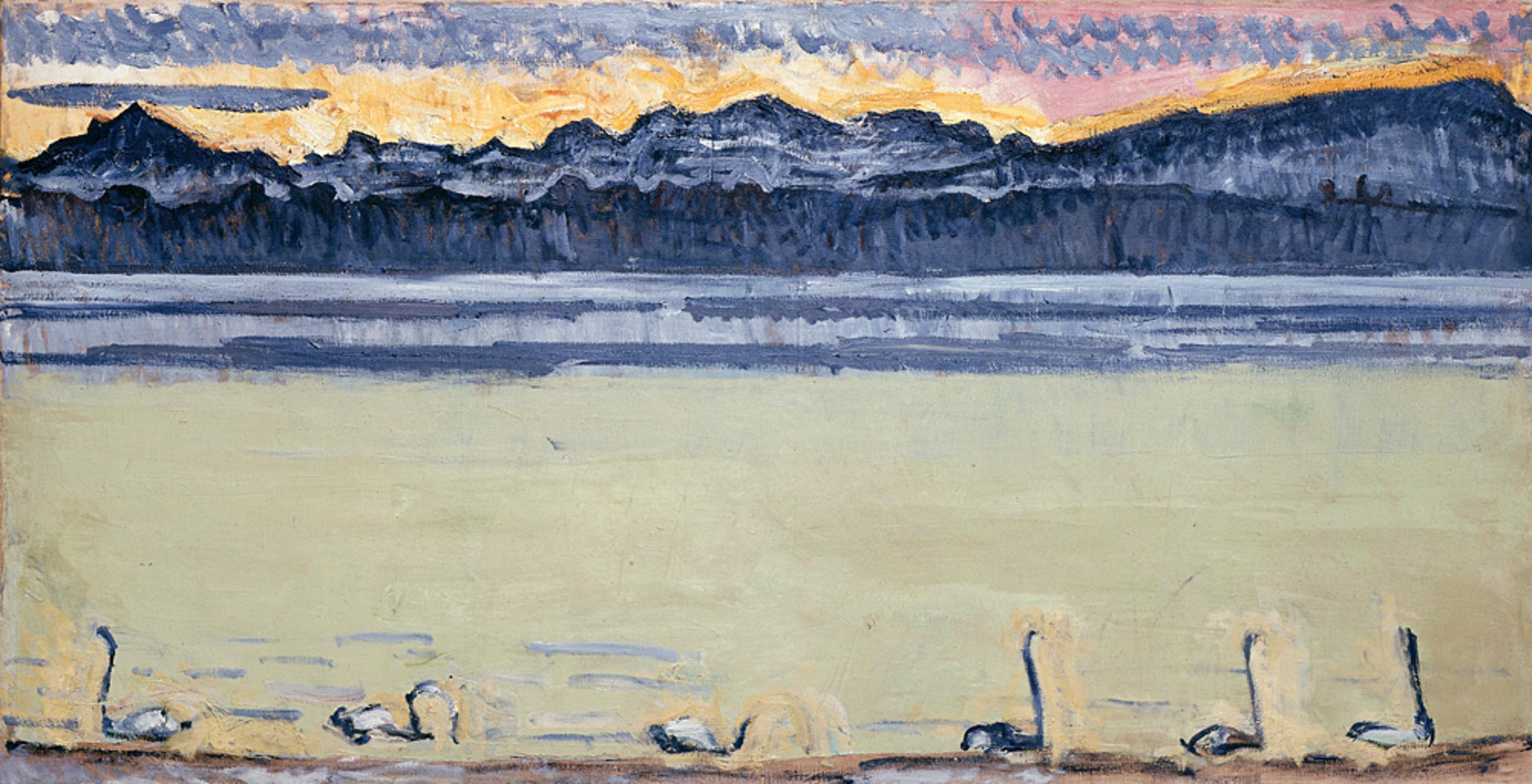 "Le lac Léman et le Mont-Blanc, avec cygnes" (1918) [© Musée d'art et d'histoire de Genève, - Y. Siza]