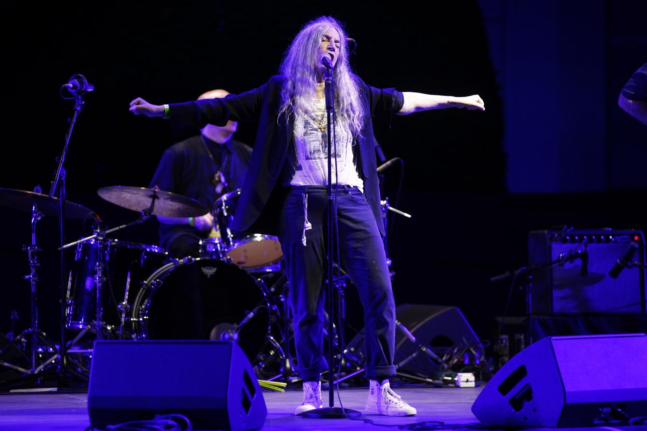 La chanteuse américaine Patti Smith ouvrira les feux de la 47e édition du Paléo Festival. [KEYSTONE - QUIQUE GARCIA]
