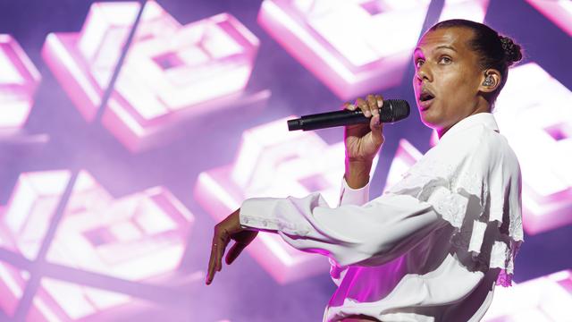 Le chanteur Stromae sur la scène de Paléo en 2022. [Keystone - Valentin Flauraud]