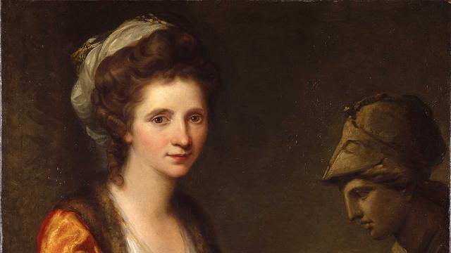 Angelica Kauffman, Self-portrait with Bust of Minerva, c. 1780-1781. [The Gottfried Keller Foundation, Federal Office of Culture, Bern]