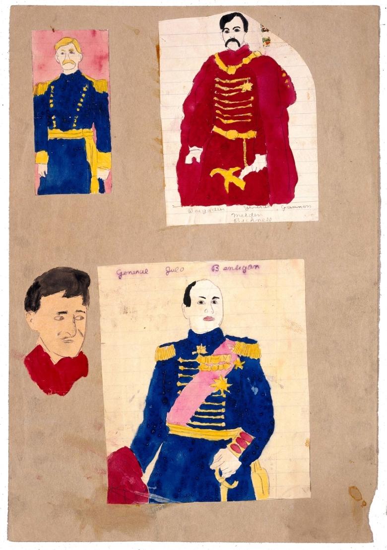 Une des oeuvres gigantesques du peintre de Chicago, Henry Darger [Collection art brut Lausanne]