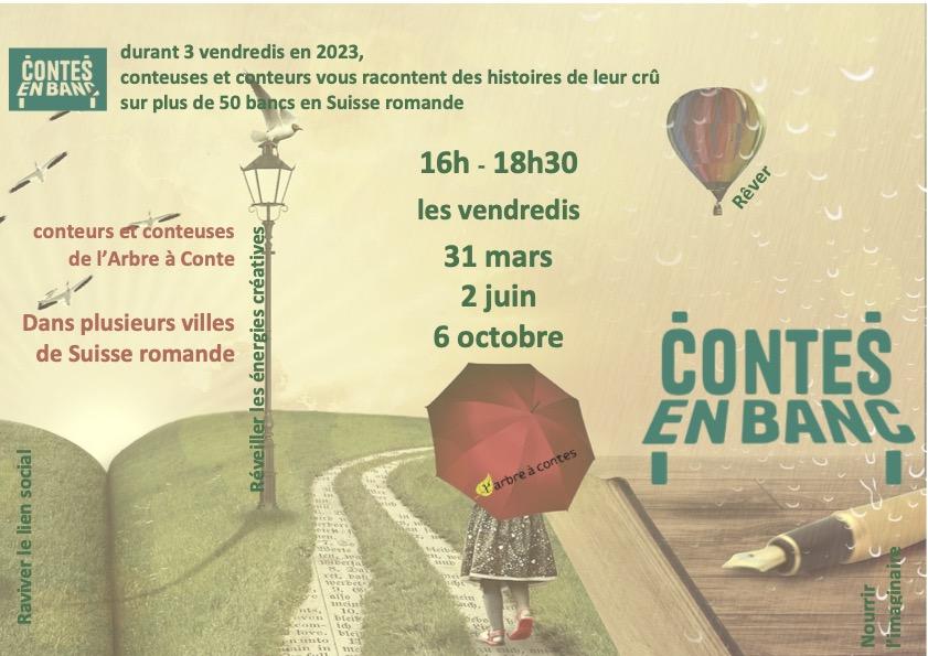 L'affiche de "Contes en banc". [collectif "ça clignote"]