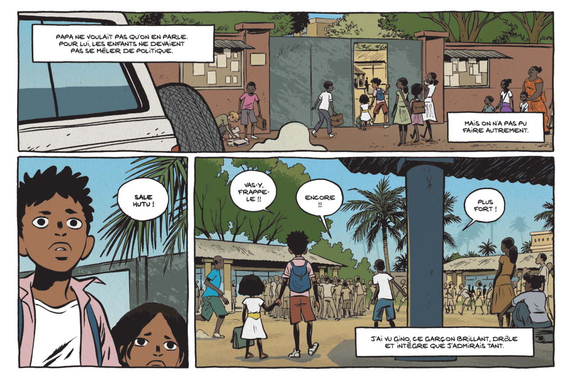 Planche tirée de la BD "Petit pays" de Marzena Sowa et Sylvain Savoia. [©Dupuis, 2024]