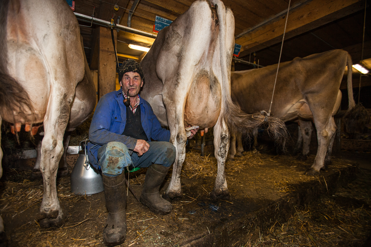 Giusep était fromager à l'Alp Ramosa. [Verner Soler]