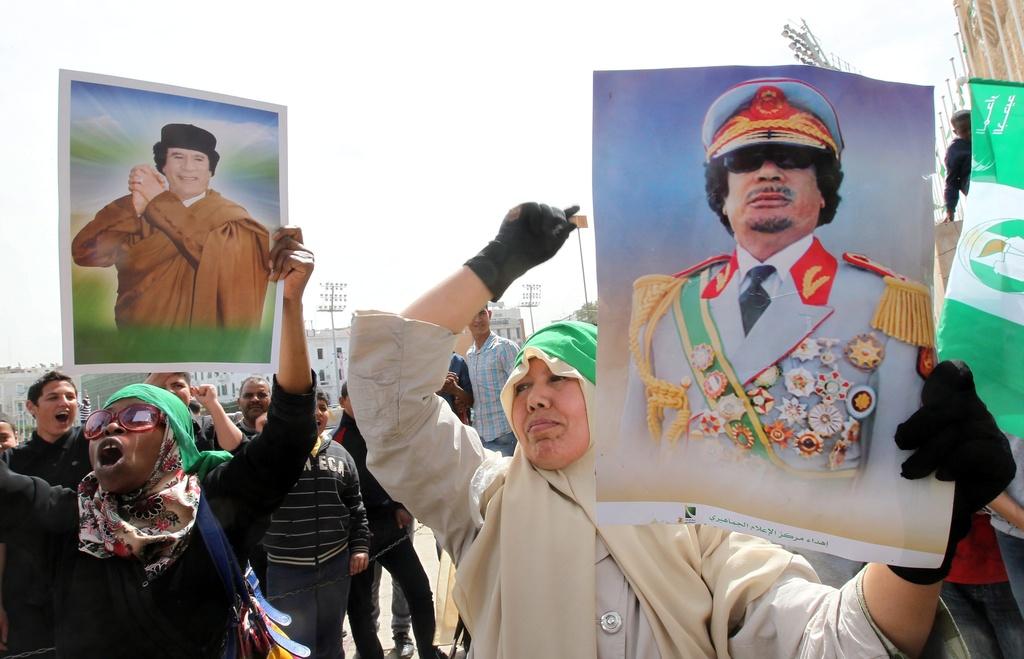Mouammar Kadhafi promet l'enfer à ceux qui attaqueraient la Libye. [KEYSTONE - Mohamed Messara]