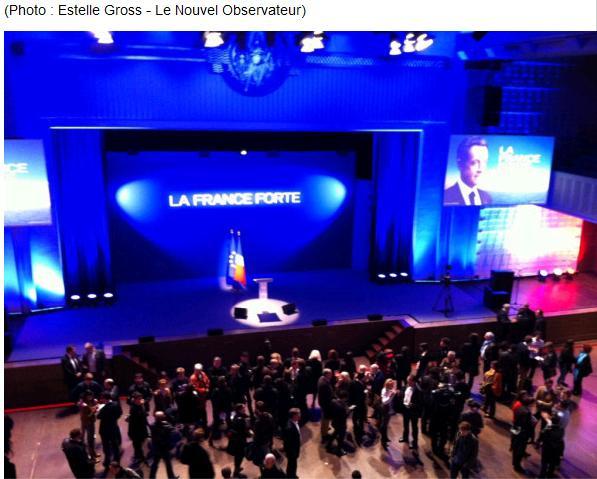 La salle de la Mutualité, à Paris, commence à se remplir avant l'intervention de Nicolas Sarkozy. [Estelle Gross - Le Nouvel Observateur - Estelle Gross - Le Nouvel Observateur]