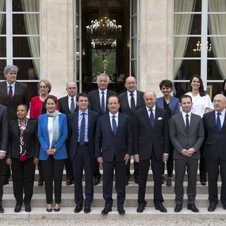 Le premier gouvernement de Manuel Valls, le 4 avril 2014. [Alain Jocard]