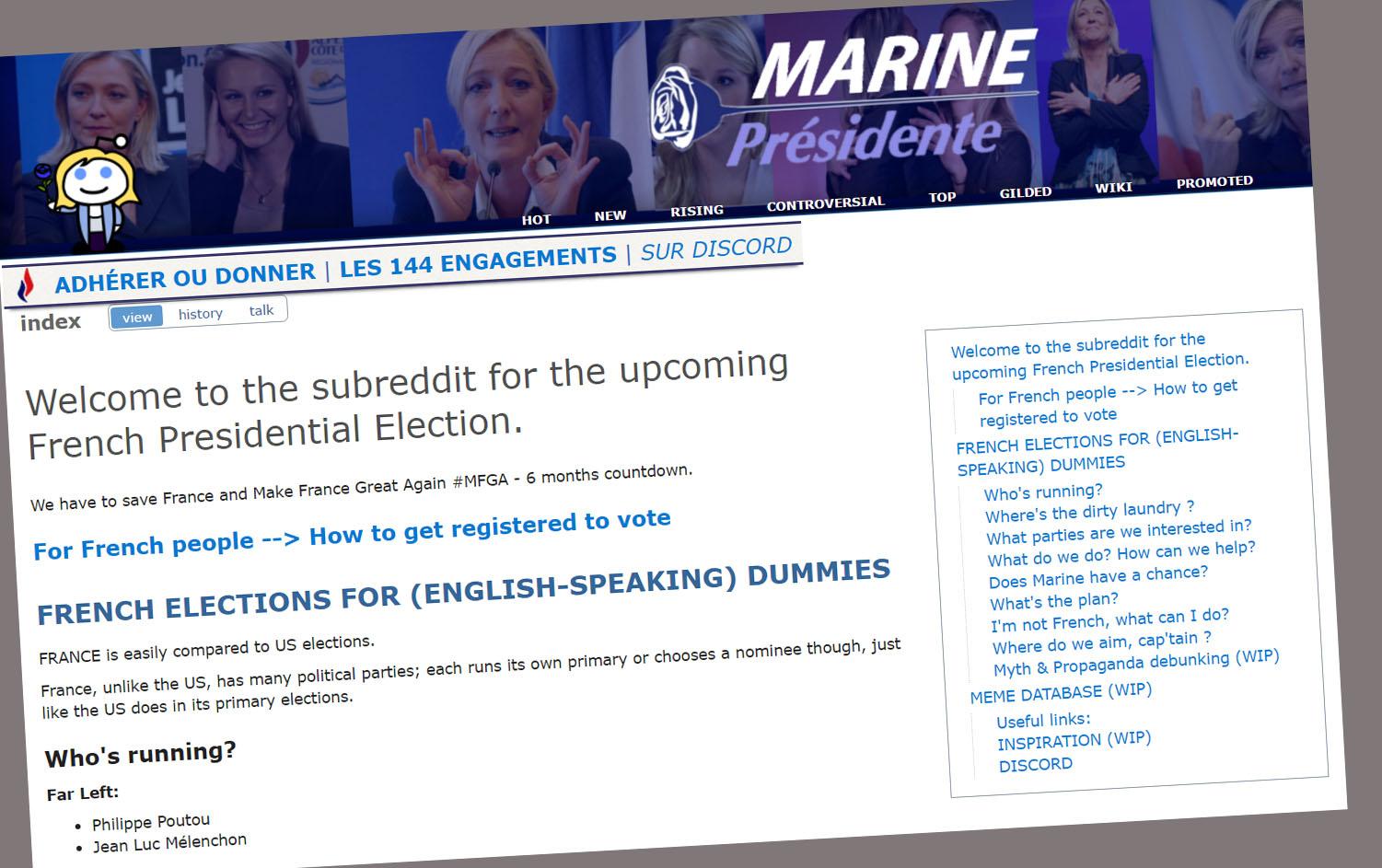 Un wiki, intitulé "les élections françaises pour les nuls (anglophones)", résume les principaux enjeux de la présidentielle française pour les contributeurs non francophones.