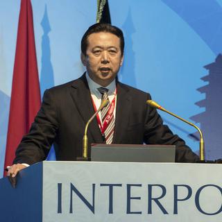 L'ancien patron chinois d'Interpol Meng Hongwei a disparu fin septembre à son retour dans son pays. [Keystone - Du Yu]