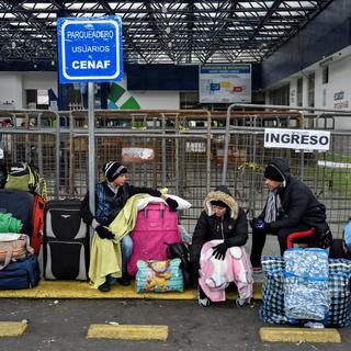 Les migrants vénézuéliens fuient vers d'autres pays d'Amérique du Sud, comme ici en Equateur. [AFP - Luis Robayo]