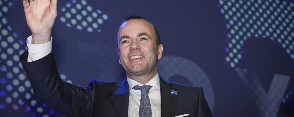 L'Allemand Manfred Weber se présente comme un modéré capable de surmonter les divisions de sa formation. [Keystone - Kimmo Brandt]