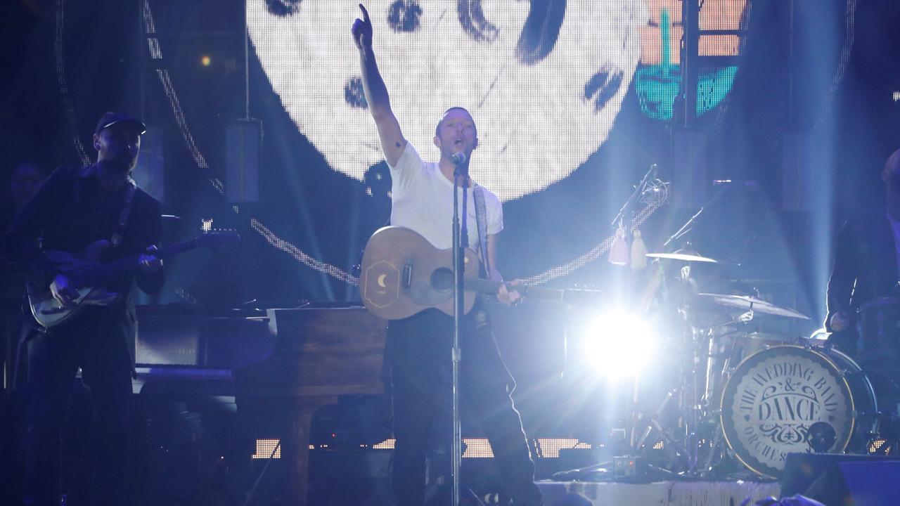 Le groupe du musique Coldplay lors d'un concert en janvier 2020. [Reuters - Mario Anzuoni]