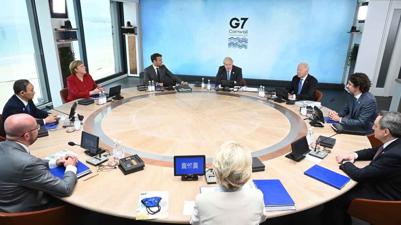 Le G7 lance un plan mondial d'infrastructures pour contrer la Chine [Pool Photo via AP - Leon Neal]