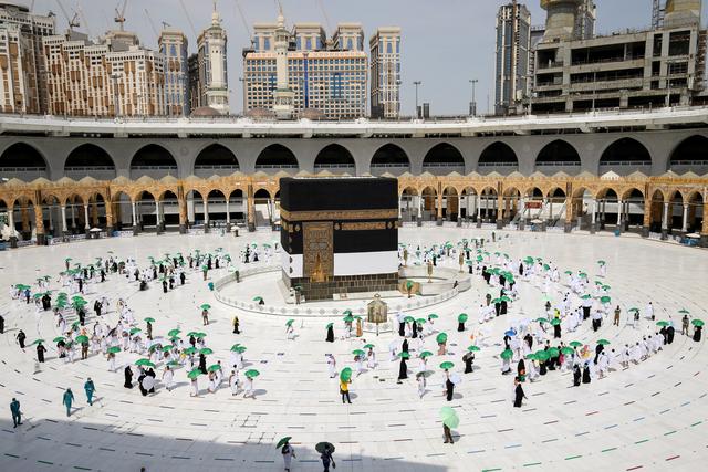 Le pèlerinage de la Mecque a été limité à 60'000 personnes en raison de la pandémie. [Reuters - Ahmed Yosri]