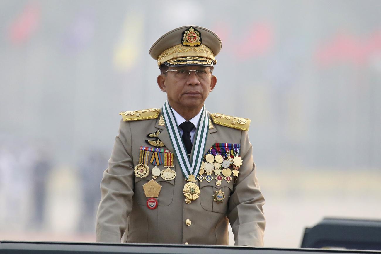 Le chef de la junte birmane Min Aung Hlaing. [AP Photo]