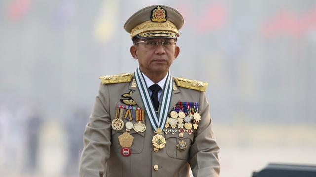 Le chef de la junte birmane Min Aung Hlaing. [AP Photo]