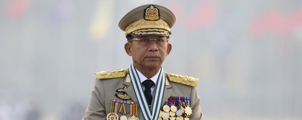 Le chef de la junte birmane Min Aung Hlaing. [AP Photo]