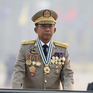 Le chef de la junte birmane Min Aung Hlaing. [AP Photo]