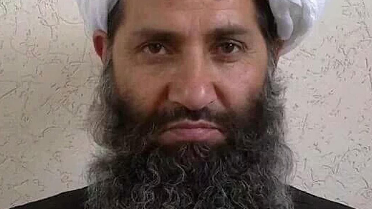 Une seule photo du "leader suprême" des talibans, Haibatullah Akhundzada, circule. [AFP - Première apparition officielle du mystérieux "leader suprême" des talibans, Haibatullah Akhundzada.]
