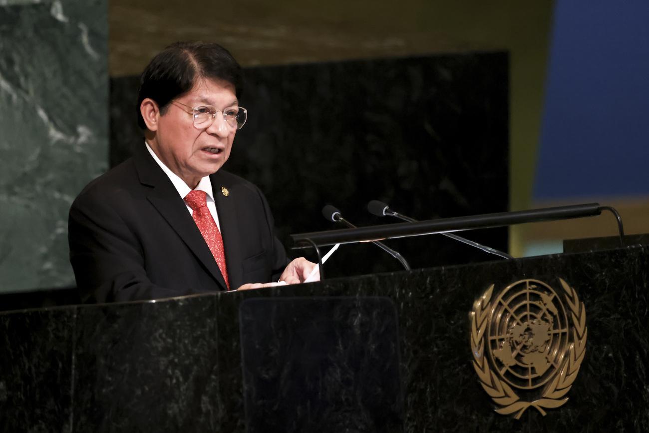 Le ministre des affaires étrangères du Nicaragua Denis Ronaldo Moncada Colindres [KEYSTONE - JULIA NIKHINSON]