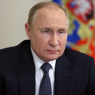 Vladimir Poutine accuse les services secrets ukrainiens "d'acte terroriste". [AFP - MIKHAIL METZEL]