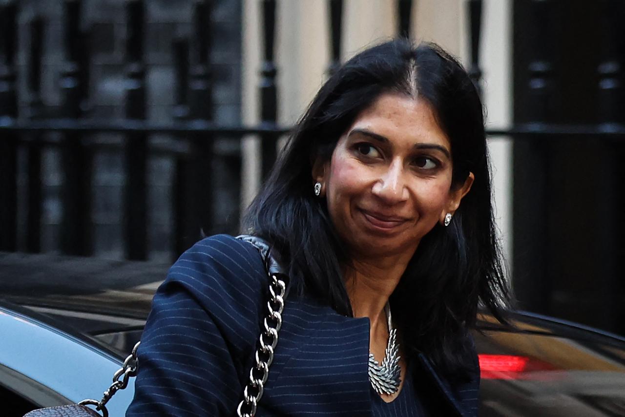 La ministre britannique de l'Intérieur, Suella Braverman, a quitté le gouvernement de Liz Truss, ont rapporté mercredi les médias britanniques [AFP - ISABEL INFANTES]