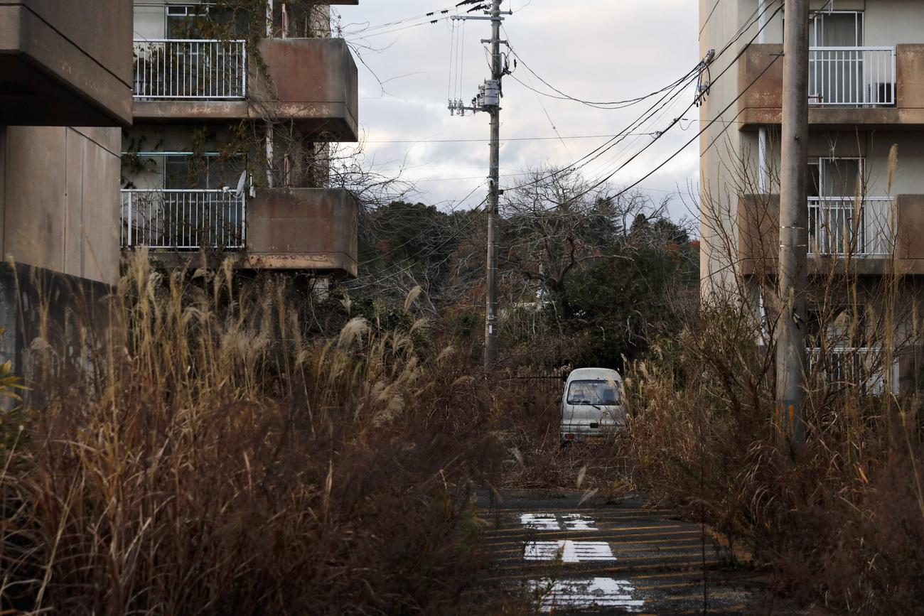 La ville de Futaba au Japon, qui abrite une partie de la centrale de Fukushima, est toujours inhabitée. Photo prise le 3 décembre 2019. [AP Photo - Jae C. Hong]