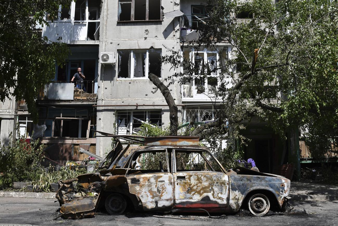 La ville de Sloviansk dans l'est de l'Ukraine subit un bombardement "massif". [AP Photo - Andriy Andriyenko]