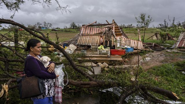 De nombreux habitants ont perdu leur maison après le passage de l'ouragan Ian à Cuba [KEYSTONE - RAMON ESPINOSA]
