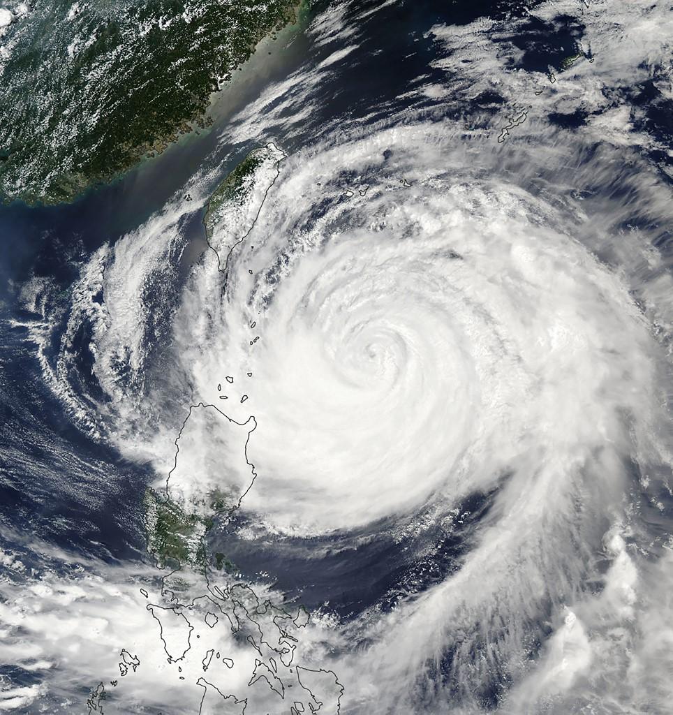Image satellite du typhon Mawar, aujourd'hui classé comme cyclone, prise le 30 mai 2023 à bord de la Station spatiale internationale. [AFP - NASA Earth Observatory]