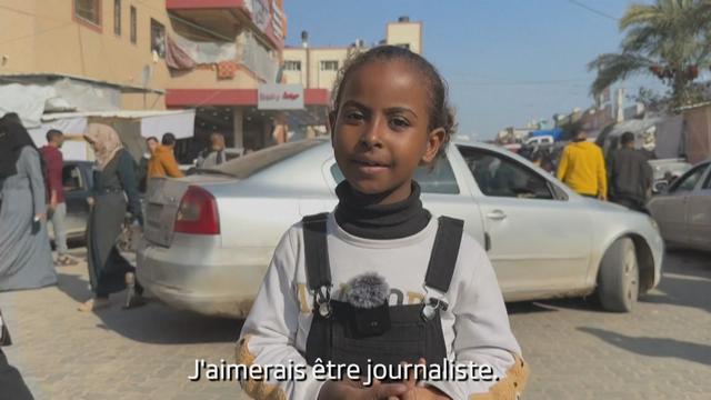 Lama, 9 ans, documente la guerre au sud de la bande de Gaza [Vidéo AFP - Capture d'écran]