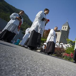 Ecône, en Valais, est le siège du séminaire international de la Fraternité sacerdotale Saint-Pie-X (FSSPX) que Mgr Marcel Lefebvre a fondée en 1971. [Keystone - Olivier Maire]