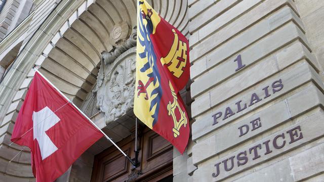 L'entrée du Tribunal cantonal genevois. [Keystone - Salvatore Di Nolfi]