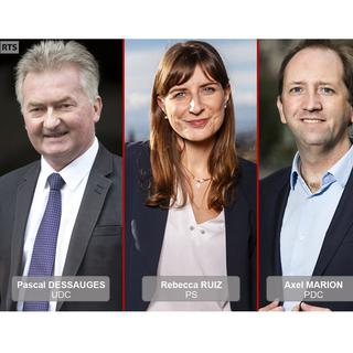 Cinq candidats sont en lice pour le premier tour de l'élection complémentaire du 17 mars dans le canton de Vaud. Ils briguent le siège laissé vacant par Pierre-Yves Maillard. [Keystone]