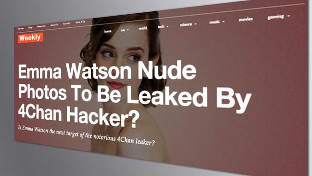 FoxWeekly a été le premier a relayer l'"information" des menaces à l'encontre d'Emma Watson.