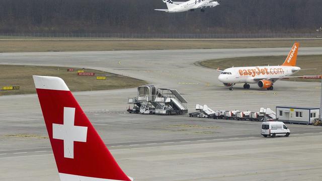 Un avion de la compagnie aérienne Swiss à l'aéroport de Genève. Image d'archives. [Salvatore Di Nolfi]