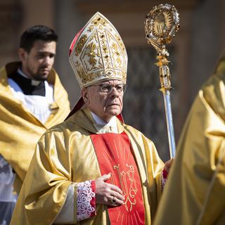 Vitus Huonder n'est plus l'évêque de Coire, le pape a accepté son retrait. [Keystone - Gian Ehrenzeller]